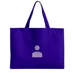 Man Grey Purple Sign Zipper Mini Tote Bag