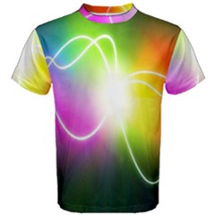 Lines Wavy Ight Color Rainbow Colorful Men s Cotton Tee by Alisyart
