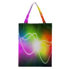 Lines Wavy Ight Color Rainbow Colorful Classic Tote Bag by Alisyart