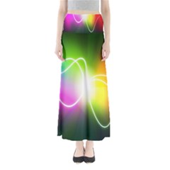 Lines Wavy Ight Color Rainbow Colorful Maxi Skirts by Alisyart