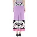 Panda Happy Birthday Pink Face Smile Animals Flower Purple Green Maxi Skirts View2