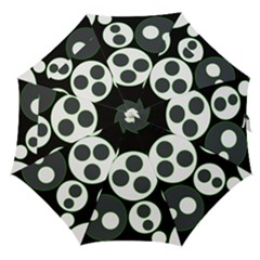 Origami Leaf Sea Dragon Circle Line Green Grey Black Straight Umbrellas