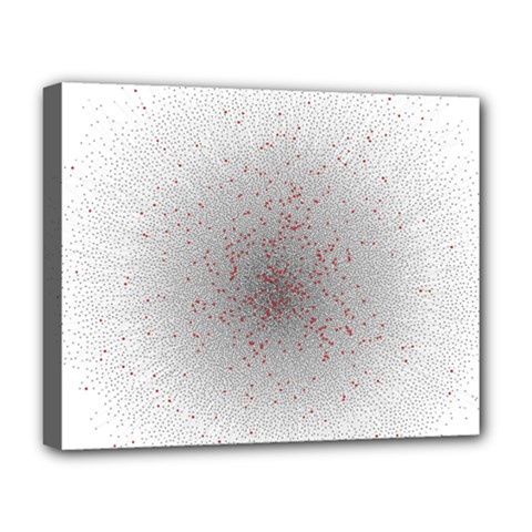 Physical Chemistry Circle Red Grey Deluxe Canvas 20  X 16  