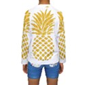 Pineapple Glitter Gold Yellow Fruit Kids  Long Sleeve Swimwear View2