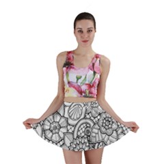 These Flowers Need Colour! Mini Skirt by Simbadda