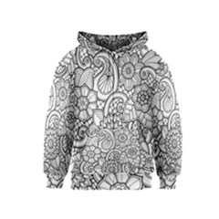 These Flowers Need Colour! Kids  Zipper Hoodie