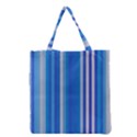 Color Stripes Blue White Pattern Grocery Tote Bag View2