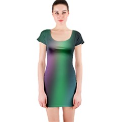 Course Gradient Color Pattern Short Sleeve Bodycon Dress by Simbadda