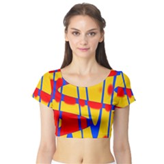 Graphic Design Graphic Design Short Sleeve Crop Top (Tight Fit)