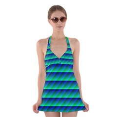 Background Texture Structure Color Halter Swimsuit Dress