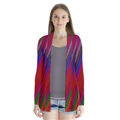 Color Stripes Pattern Cardigans by Simbadda