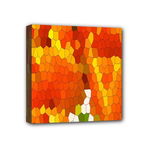 Mosaic Glass Colorful Color Mini Canvas 4  X 4  by Simbadda