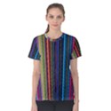 Multi Colored Lines Women s Cotton Tee View1