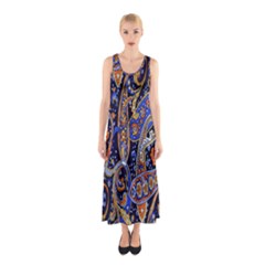 Pattern Color Design Texture Sleeveless Maxi Dress