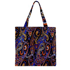 Pattern Color Design Texture Zipper Grocery Tote Bag