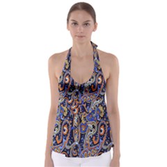 Pattern Color Design Texture Babydoll Tankini Top