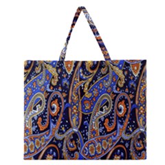 Pattern Color Design Texture Zipper Large Tote Bag