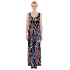 Pattern Color Design Texture Maxi Thigh Split Dress