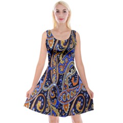 Pattern Color Design Texture Reversible Velvet Sleeveless Dress