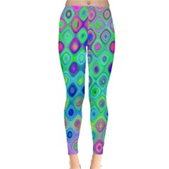 Background Texture Pattern Colorful Leggings  by Simbadda