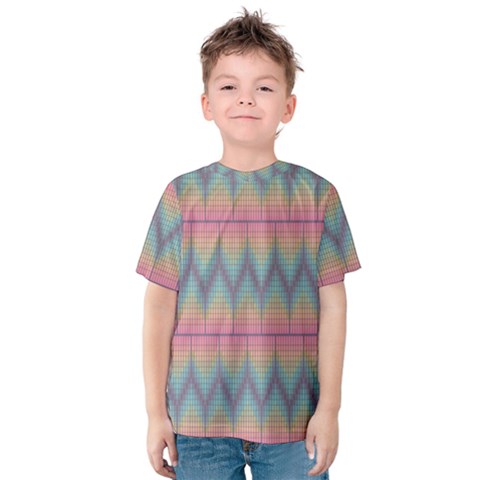 Pattern Background Texture Colorful Kids  Cotton Tee by Simbadda