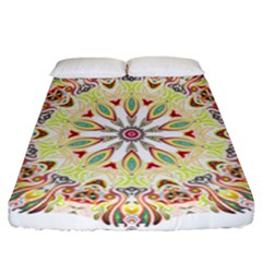 Intricate Flower Star Fitted Sheet (california King Size) by Alisyart