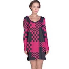 Cube Square Block Shape Creative Long Sleeve Nightdress by Simbadda