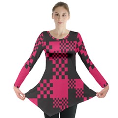 Cube Square Block Shape Creative Long Sleeve Tunic  by Simbadda