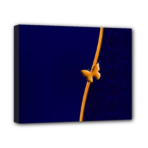 Greeting Card Invitation Blue Canvas 10  X 8  by Simbadda