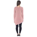 Pattern Red White Background Long Sleeve Tunic  View2