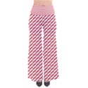 Pattern Red White Background Pants View1