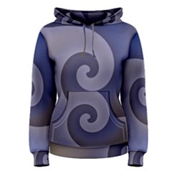 Logo Wave Design Abstract Women s Pullover Hoodie