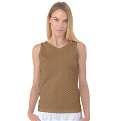 Pattern Honeycomb Pattern Brown Women s Basketball Tank Top by Simbadda