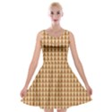 Pattern Gingerbread Brown Velvet Skater Dress View1