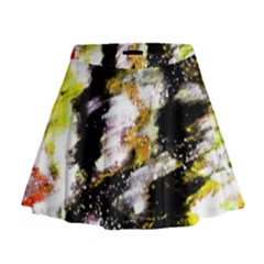 Canvas Acrylic Digital Design Mini Flare Skirt by Simbadda