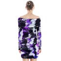 Canvas Acrylic Digital Design Long Sleeve Off Shoulder Dress View2