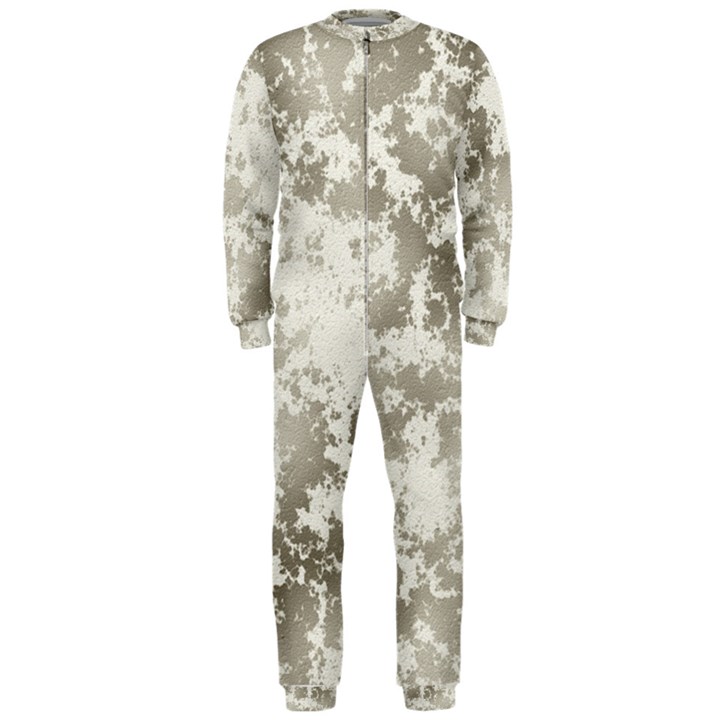 Wall Rock Pattern Structure Dirty OnePiece Jumpsuit (Men) 