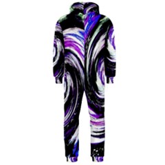 Canvas Acrylic Digital Design Hooded Jumpsuit (Men) 