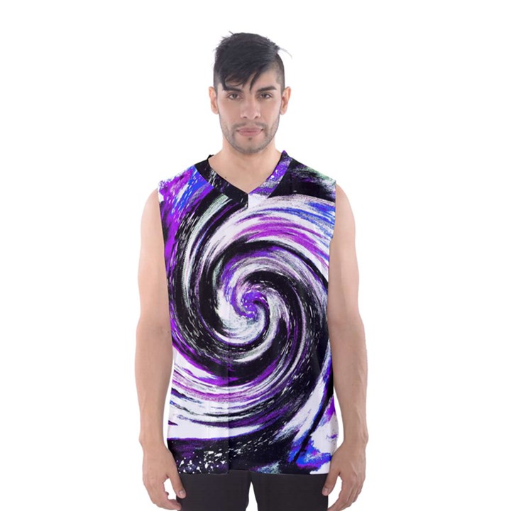 Canvas Acrylic Digital Design Men s Basketball Tank Top