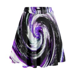 Canvas Acrylic Digital Design High Waist Skirt