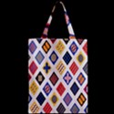 Plaid Triangle Sign Color Rainbow Zipper Classic Tote Bag View2