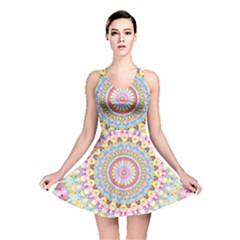 Kaleidoscope Star Love Flower Color Rainbow Reversible Skater Dress by Alisyart