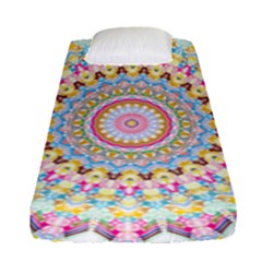 Kaleidoscope Star Love Flower Color Rainbow Fitted Sheet (single Size) by Alisyart