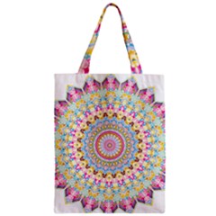 Kaleidoscope Star Love Flower Color Rainbow Zipper Classic Tote Bag by Alisyart