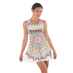 Kaleidoscope Star Love Flower Color Rainbow Cotton Racerback Dress by Alisyart