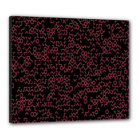 Random Pink Black Red Canvas 24  X 20  by Alisyart