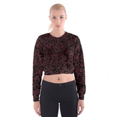 Random Pink Black Red Women s Cropped Sweatshirt by Alisyart