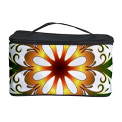 Prismatic Flower Floral Star Gold Green Purple Cosmetic Storage Case by Alisyart