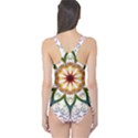 Prismatic Flower Floral Star Gold Green Purple One Piece Swimsuit View2