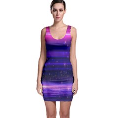 Space Planet Pink Blue Purple Sleeveless Bodycon Dress